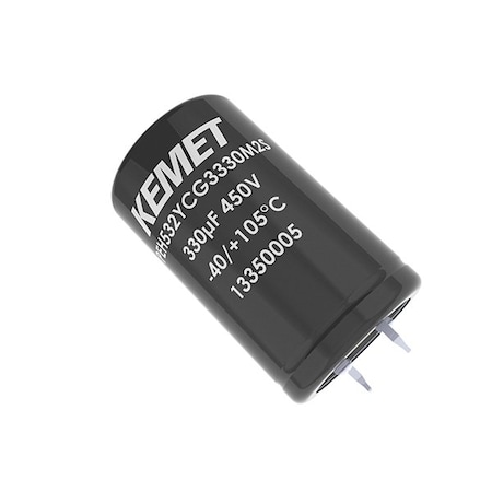 Kemet Aluminum Electrolytic Capacitor, Polarized, Aluminum (Wet), 400V, 20% +Tol, 20% -Tol, 100Uf, PEH532VAC3100M2
